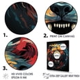 thumbnail image 3 of Designart "Expressionist Grizzly Bear Representation II" Animals Bear Floater Framed Wall Decor, 3 of 5