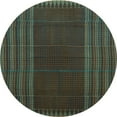 thumbnail image 1 of Ahgly Company Machine Washable Indoor Round Oriental Turquoise Blue Traditional Area Rugs, 6' Round, 1 of 4