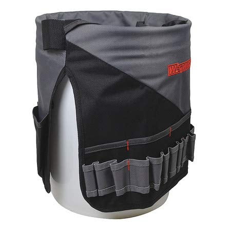 Bucket Tool Organizer, Polyester, Black/Gray