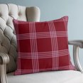 thumbnail image 4 of Pillow Covers 16x16 Set of 2, Red Checkered Throw Pillow Covers Decorative Couch Cushion Cover, Farmhouse Buffalo Plaid Modern Microfiber Soft Square Pillowcases for Bedroom Living Room Sofa, 4 of 9