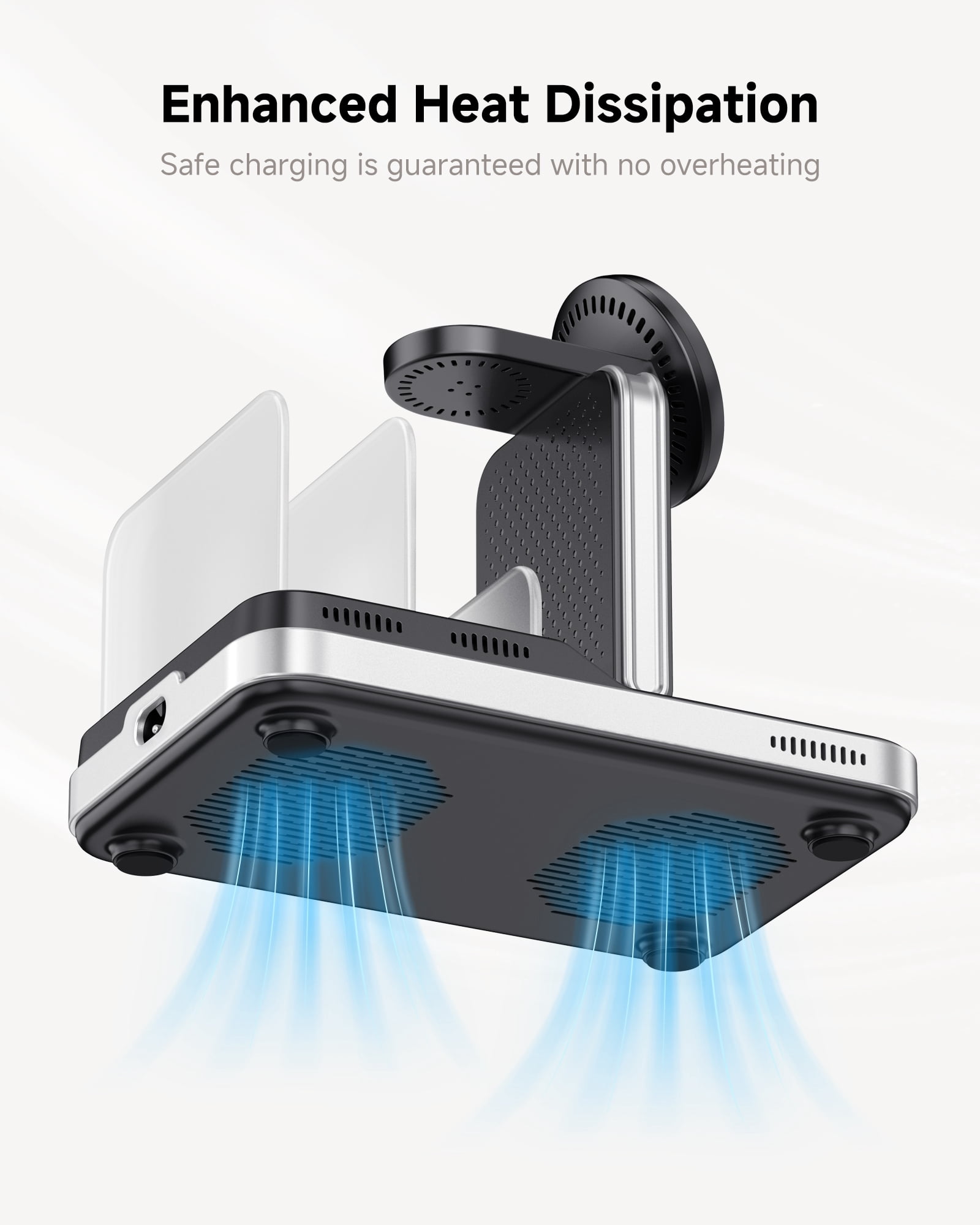 5 in 1 Charging Station for Apple Multiple Devices, SwanScout 901M, Magnetic Wireless Charger for iPhone 16/15/14/13/12 Series, for Apple Watch 10/9/8/7/6/Ultra 2, for AirPods/iPad/Tablet/Switch