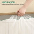 thumbnail image 6 of Hzuaneri 43.3" Large Storage Chest, Wooden Storage Bench with 2 Hinges, Lift-Top Chest Organizer for Living Room, Bedroom, White and Brown, 6 of 7
