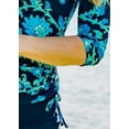 thumbnail image 3 of Calypsa Women's and Women's Plus 3/4 Sleeve Margaux Swim Top, 3 of 9