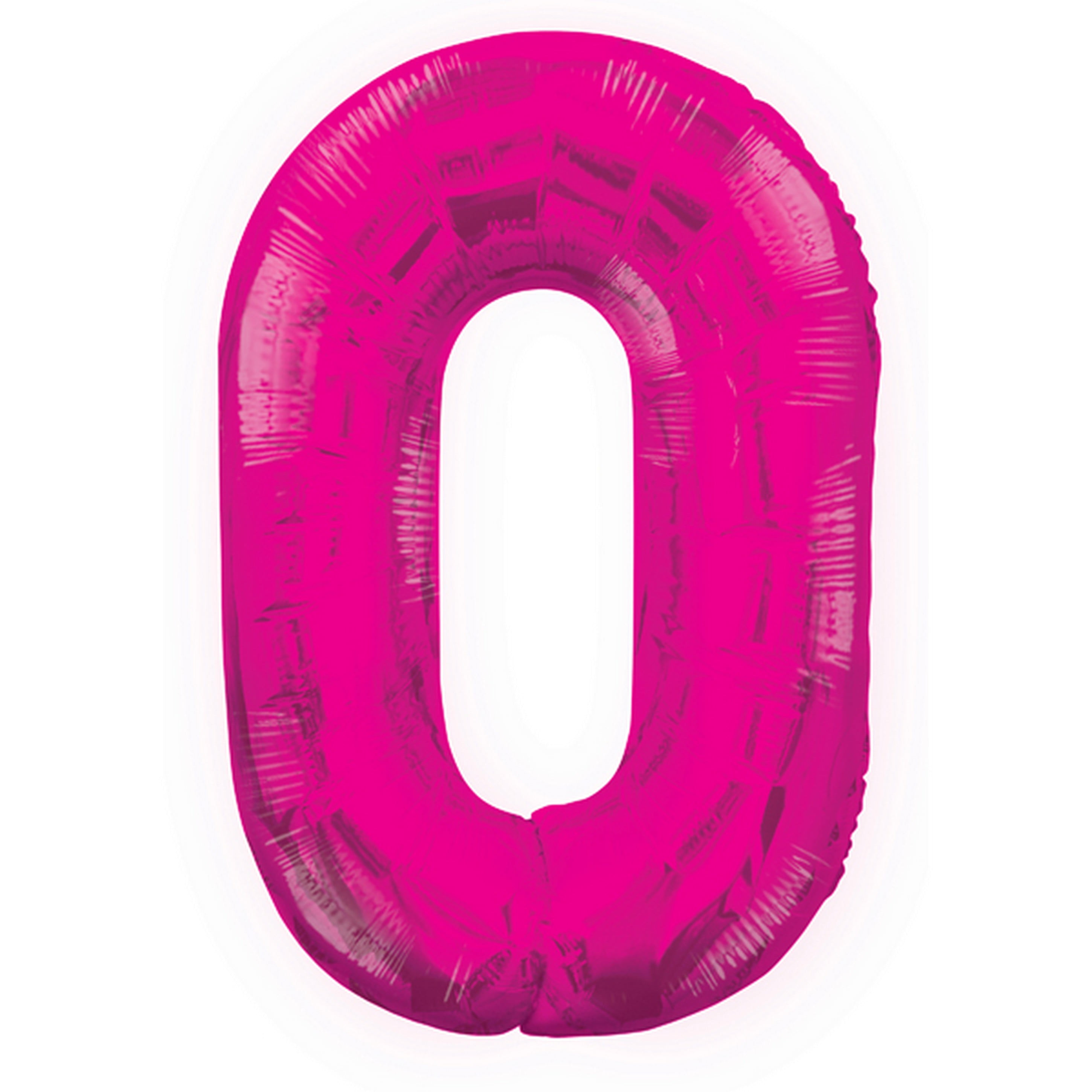 34" Helium Quality {Unique} Pink Glitz All Ages Large Number Foil Balloons 