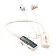 thumbnail image 2 of Oggfader Wireless Earbuds Neck Mounted Bluetooth 5.5 Wireless Earphones With Digital Display And Long Standby HiFi Sound Quality And Ear Feedback Bluetooth Earphones Beige, 2 of 6