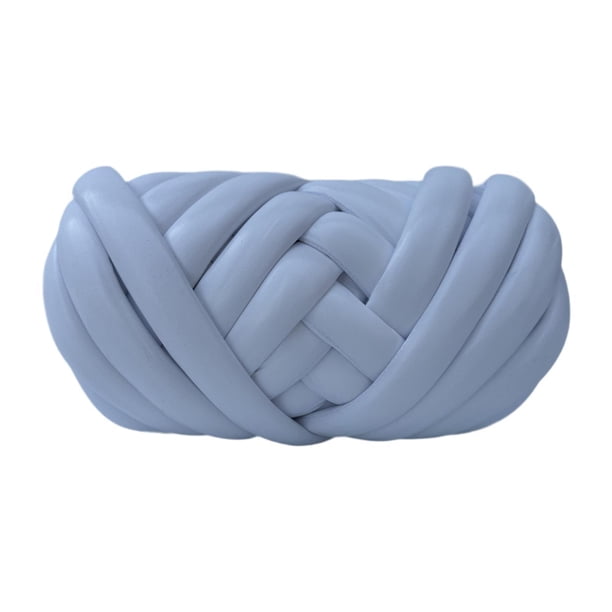 Hilo grueso para tejer a mano, 500 g, longitud de 15 m, peso Blanco