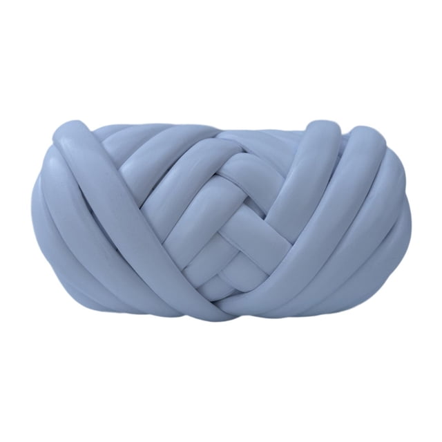 HILABEE Chunky Yarn Arm Knitting Yarn Jumbo Tubular Yarn for Blanket Rug Making Hats White