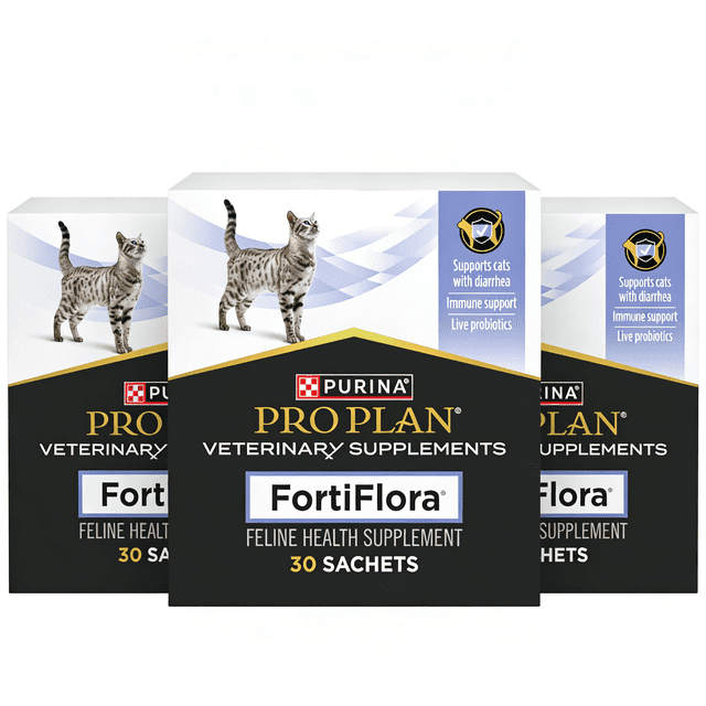 3 PACK Suplementos veterinarios probióticos para gatos para la salud digestiva del intestino y la diarrea - 30 unidades