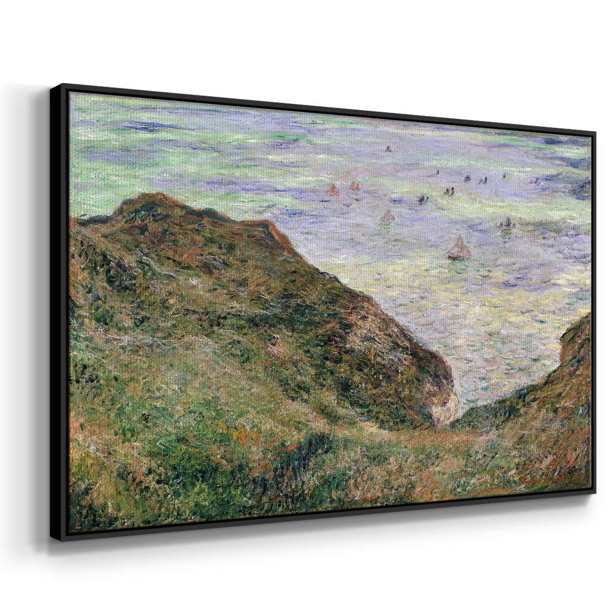 Vintage Landscape-CLI By Wexford Home Framed in Black Wood Gallery Wrapped Canvas 25 in. x 37 in.