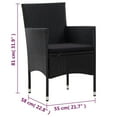 thumbnail image 6 of vidaXL Patio Furniture Set 5 Piece Patio Sectional Sofa with Table Poly Rattan, 6 of 11