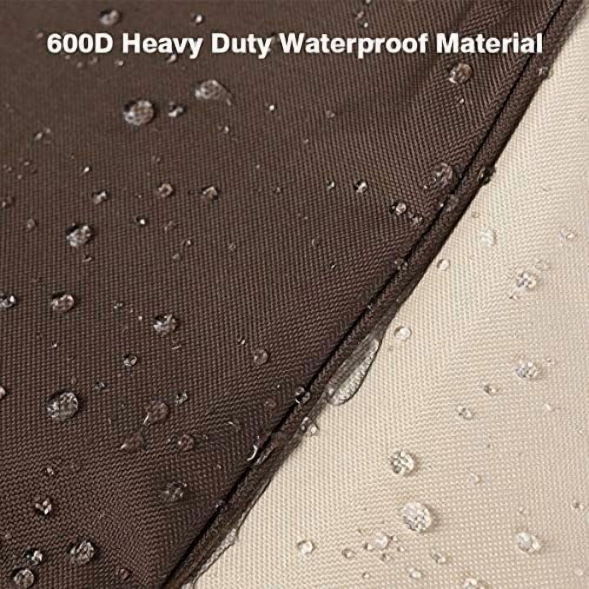 Stackable Patio Chair Cover,100% Waterproof Outdoor Chair Cover, Heavy Duty Lawn Patio Furniture Covers,Fits for 4-6 Stackable Dining Chairs,2 Pack-36 Lx28 Wx47 H,Beige&Brown