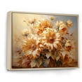 thumbnail image 2 of Designart "Beige Sunflowers love expression I" Floral Floater Framed Wall Art Print, 2 of 7