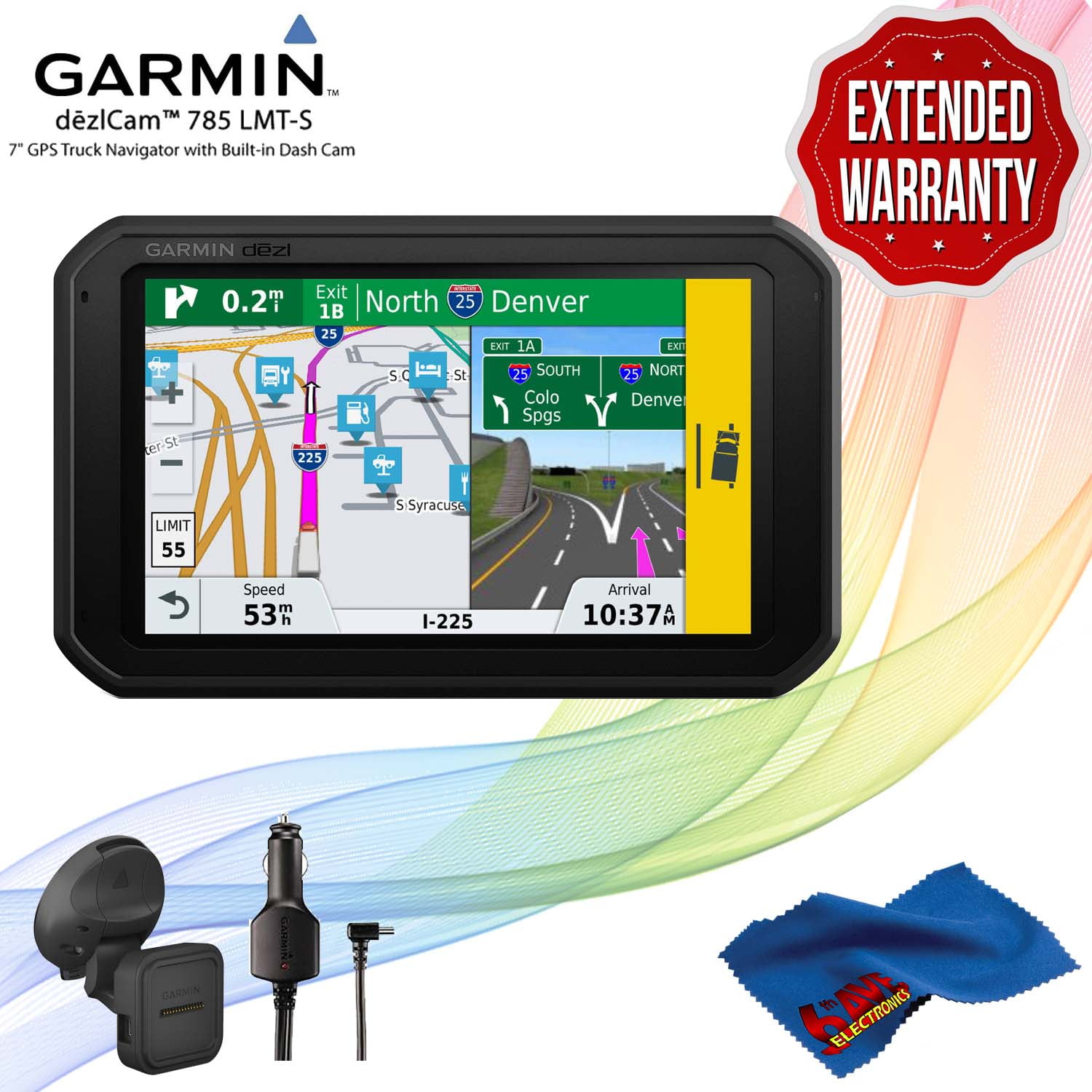 Garmin dezlCam 785 LMTS Advanced GPS for Trucks + Cleaning Cloth
