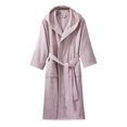thumbnail image 5 of Soft Bathrobe For And Long Kimono Robe With Hood Absorbent Cloth Sleepwear Loungewear For Spa And Home Comfort, 5 of 5