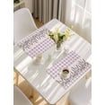thumbnail image 5 of Purple Lavenders Placemats Set of 6, Spring Floral Plaid Farmhouse Rustic Placemats for Dining Table, Place Mats for Kitchen Tabletop, Waterproof Wipeable Dining Table Mats Set, 5 of 9