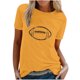 thumbnail image 2 of ICHUANYI Clearance Fashion Women's Round-Neck Short Sleeve Print Casual Sport T-shirt Blouse Tops(Yellow, S) ICHUANYI WER2023081502339, 2 of 5