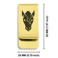 thumbnail image 2 of Stainless Steel Year of the Horse Zodiac Classic Slim Money Clip Credit Card Holder, 2 of 2