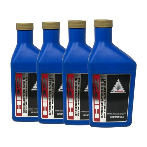 Honda Genuine OEM HP2 Synthetic 2 Stroke Oil Pint 08C35-AH21S01 - 4 Pack