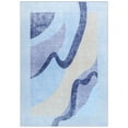 thumbnail image 4 of Cydiria Modern Soft Abstract Faux Wool Area Rug, 6' x 9', Blue, 4 of 8