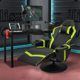 thumbnail image 4 of BEZT Massage Gaming Chair with Bluetooth Speakers,Ergonomic Computer Recliner Gaming Chair w/Adjustable Backrest Footrest High Back Pillow,Green, 4 of 5