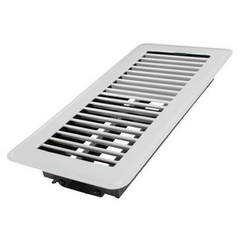 Deflecto Floor Register, 4 inches x 10 inches, in White, RGFW104