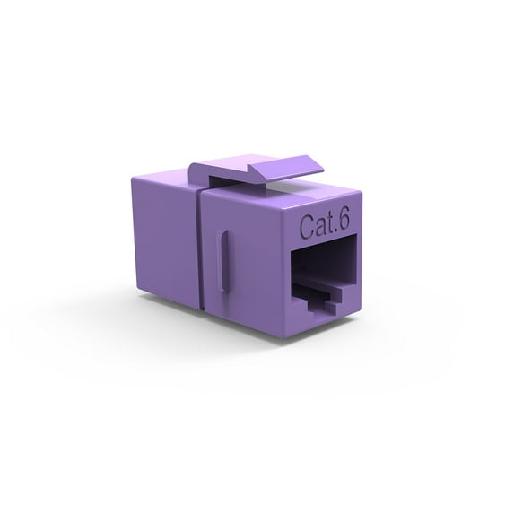 ACCL Cat.6 Inline Coupler w/Keystone Latch Purple, 2 Pack