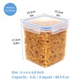 thumbnail image 4 of Toystoory Contenedor de alimentos de 4 Uds., caja de almacenamiento de alimentos de plástico de 2,5 l, contenedores de cocina, organizador de latas de Organizadores de utensilios de cocina Toystoory HA005546-00, 4 of 6