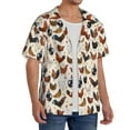 thumbnail image 2 of Gukieu Funny Chicken Print Men's Short-sleeved Shirts, Button-down Pocket Shirts, T-shirts, Beach Vacation Travel Summer Clothing-Medium, 2 of 5