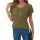 thumbnail image 2 of Blusas de Talla Grande para Mujer, Túnicas de Corta con Cremallera 1/4, Verde XXL, 2 of 6