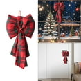 thumbnail image 6 of KOYPTL Small Christmas Bows,intage Red Buffalo Plaid Wreath Bow Christmas Velvet Decorations for Xmas Tree Christmas Hanging Ornament for Wreath Tree Topper Indoor Home Party Decor, 6 of 6
