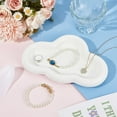 thumbnail image 4 of Cloud Trinket Dish 5.31x8.27x1.1inch Cloud Shape Ceramic Jewelry Plate WhiteSmoke Jewelry Tray Decorative Jewelry Organizer Cloud Jewelry Storage Tray for Earrings Necklace Ring DIY Making, 4 of 7