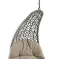 thumbnail image 4 of Modway Landscape Hanging Chaise Lounge Outdoor Patio Swing Chair in Light Gray Beige, 4 of 6