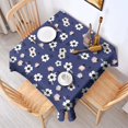 thumbnail image 2 of Pioneer Flower Floral Print Pattern Square Tablecloth, Waterproof Wipeable Spillproof Washable Table Cover for Home Kitchen Party Decor, 52"x52", 2 of 6