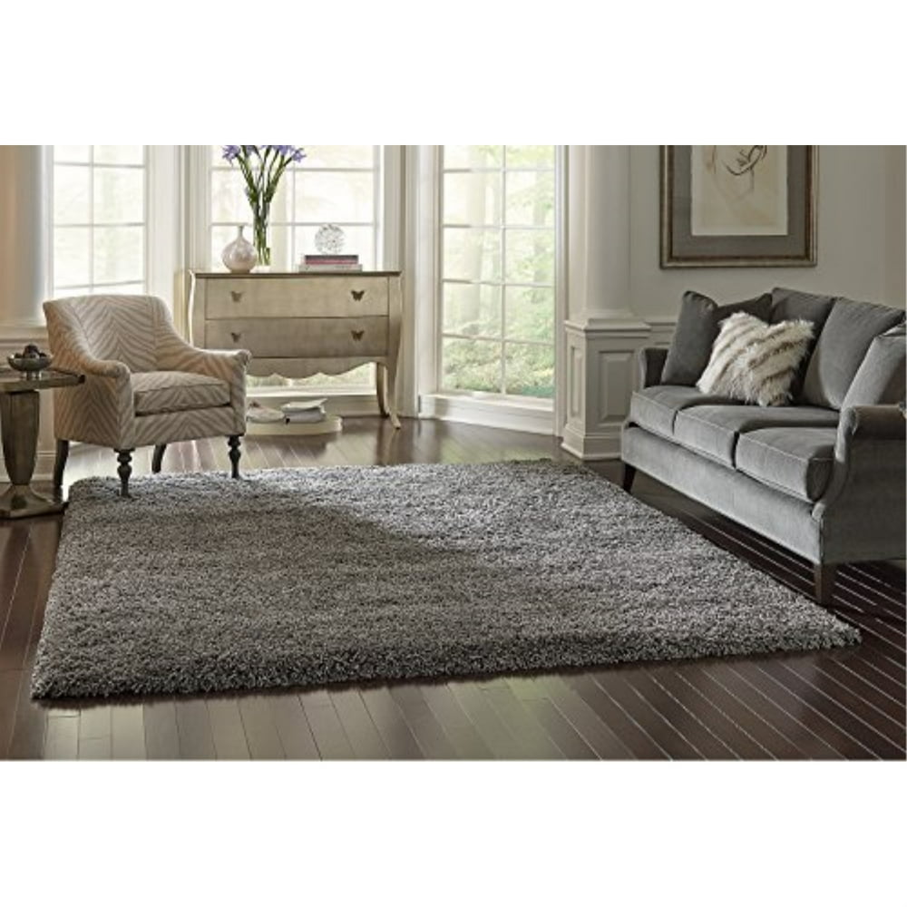 gertmenian true shags collection gray shag rug 8x10 soft olefin yarn