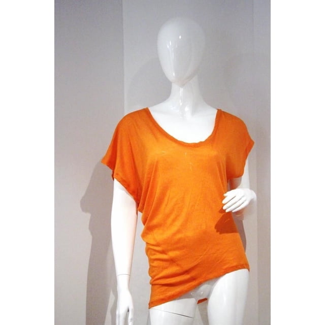 FRENCH CONNECTION Auburn Sunset ASYMMETRIC TOP Shirt OVERSIZE TEE ( XS )