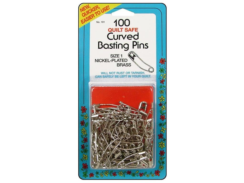 Collins Curved Basting Safety Pins Size 1 100pc