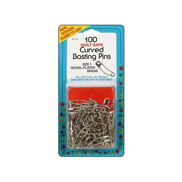 Collins Curved Basting Safety Pins Size 1 100pc