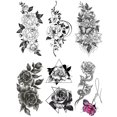 thumbnail image 1 of 6 uds tatuaje pegatinas Wdftyju moda fiesta suministro flor tatuajes falsos cara cuerpo mano, 1 of 9