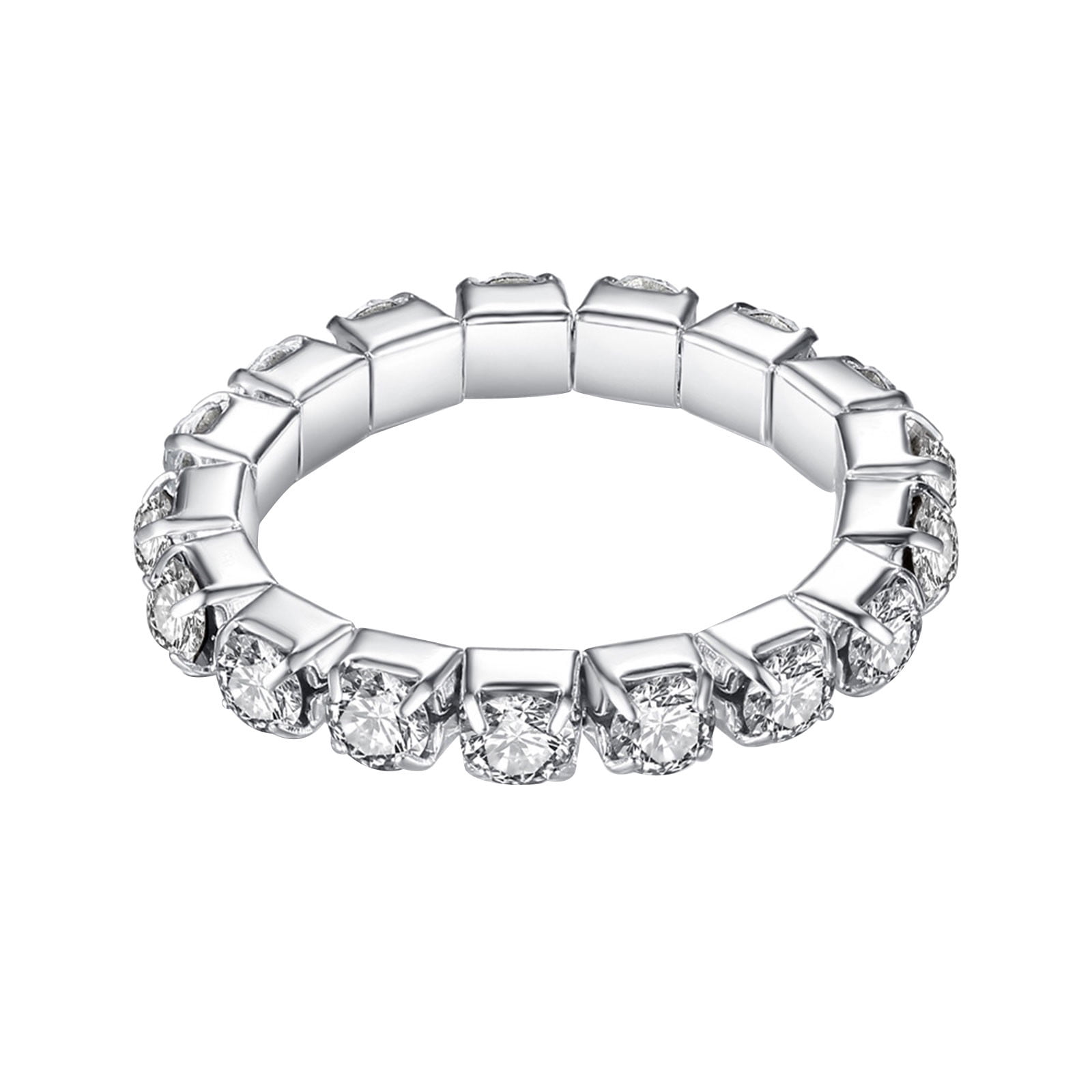 pstuiky Rings Multi-finger Elastic Diamond Mixed With Automatic