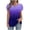 Purple, variant on XYAIXT Women Summer Tops Gradient Color Pleated Fashion Casual Blouses Petal Sleeve T-shirt V Neck Crisscross Strap Tee