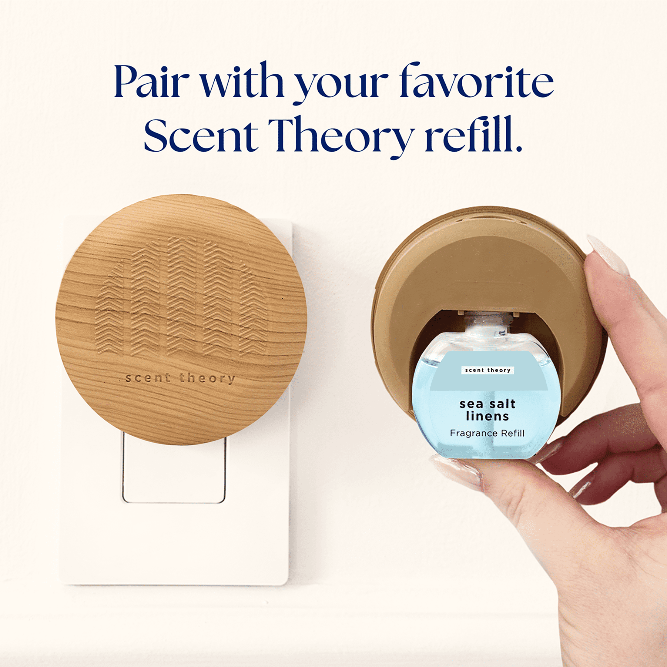 Scent Theory Fragrance Diffuser Refills, Sea Salt Linens, 0.67 oz, 2 Pack