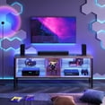 thumbnail image 5 of Bestier Modern TV Stand for TVs up to 70" LED Entertainment Center for PS4 with Storage Cabinet, Pinewood, 5 of 9