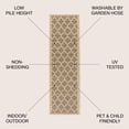 thumbnail image 4 of JONATHAN Y SANTA MONICA 2 x 20 Runner Rug, Trebol Moroccan Trellis Textured Weave - Brown/Beige, SMB109A-220, 4 of 6