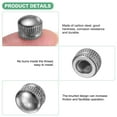thumbnail image 2 of 25-Pack Threaded Cap Nuts, M5x11mm Screw Caps for Light Fixture, Female Knurled Knob Nut for Ceiling Light Cover Replacement [Chrome Tone], 2 of 7
