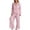 A-Pink484, variant on Womens 2 Piece Pajama Set V Neck Long Sleeve Top And Wide Leg Pants Coffee Croissant Print Home Soft Nightwear
