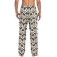 thumbnail image 2 of Butterfly Print Beige Background Mens Pajama Pant Sleep and Lounge Bottons with Pockets, 2 of 7