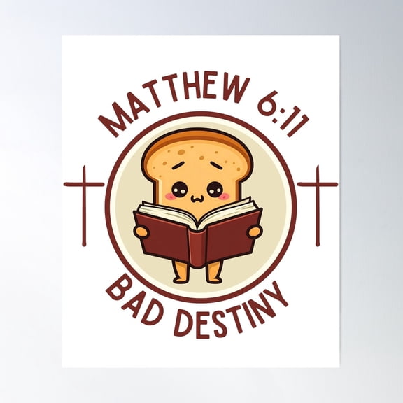 Bad Destiny Poster Wall Art, Modern Wall Decor For Living Room Bedroom, 8x12 UNFRAMED