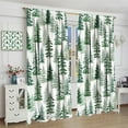 thumbnail image 5 of Forest Curtains Rustic Nature Green Woodland Trees Landscape Kids Girls Boys Women Bedroom Living Room Bathroom Blackout Rod Pocket Decoration Window Drapes 2 Panels W21xL63in, 5 of 6