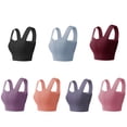 thumbnail image 2 of TFixol Mujer Sujetador deportivo Push-up A prueba de golpes Acolchado Crop Tops Empalme Tank-Top, 2 of 8