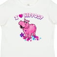 thumbnail image 4 of Inktastic I Love Hippos with Pink Hippo and Flowers Boys or Girls Toddler T-Shirt, 4 of 5
